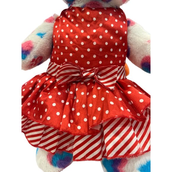 Build A Bear Workshop Dress Red White Polka Dot Ruffle Christmas Holiday Clothes - Picture 3 of 9